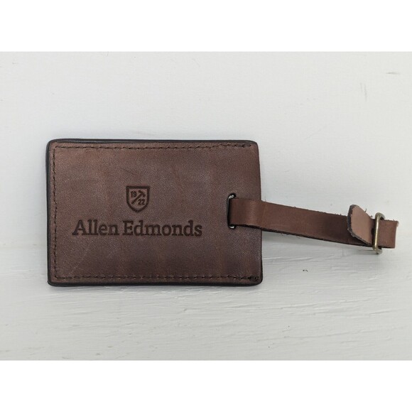 Allen Edmonds Other - Allen Edmonds Brown Leather Luggage Tag Rare Luxury Mens